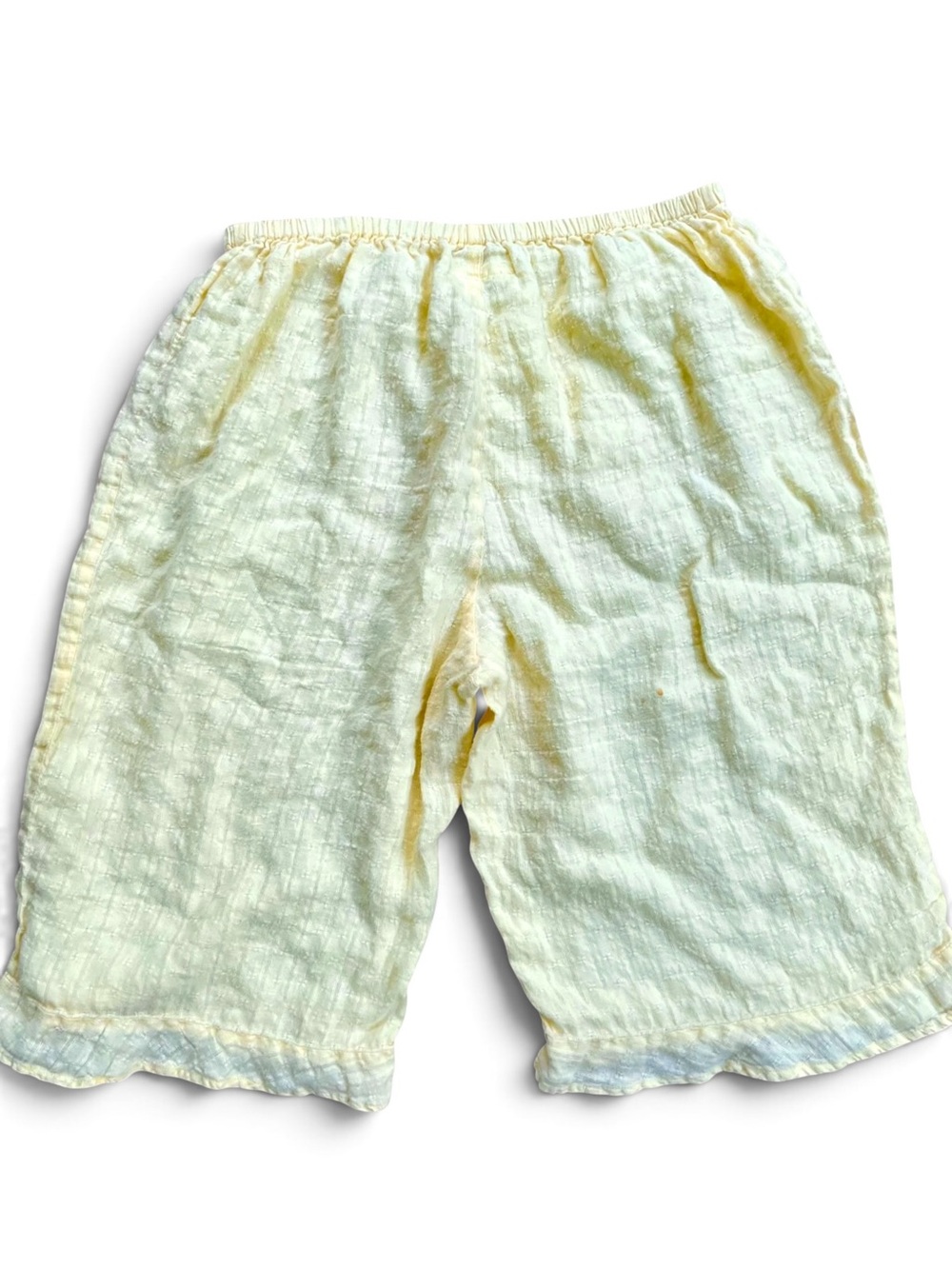 Vintage FLAX 100% Linen Two Piece Set | Buttercream Yellow | Sizes L/M EUC - Picture 6 of 8